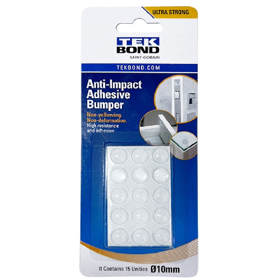 TEKBOND 10MM ANTI-IMPACT ROUND Self-Adhesive Bumper 15PC/Pack